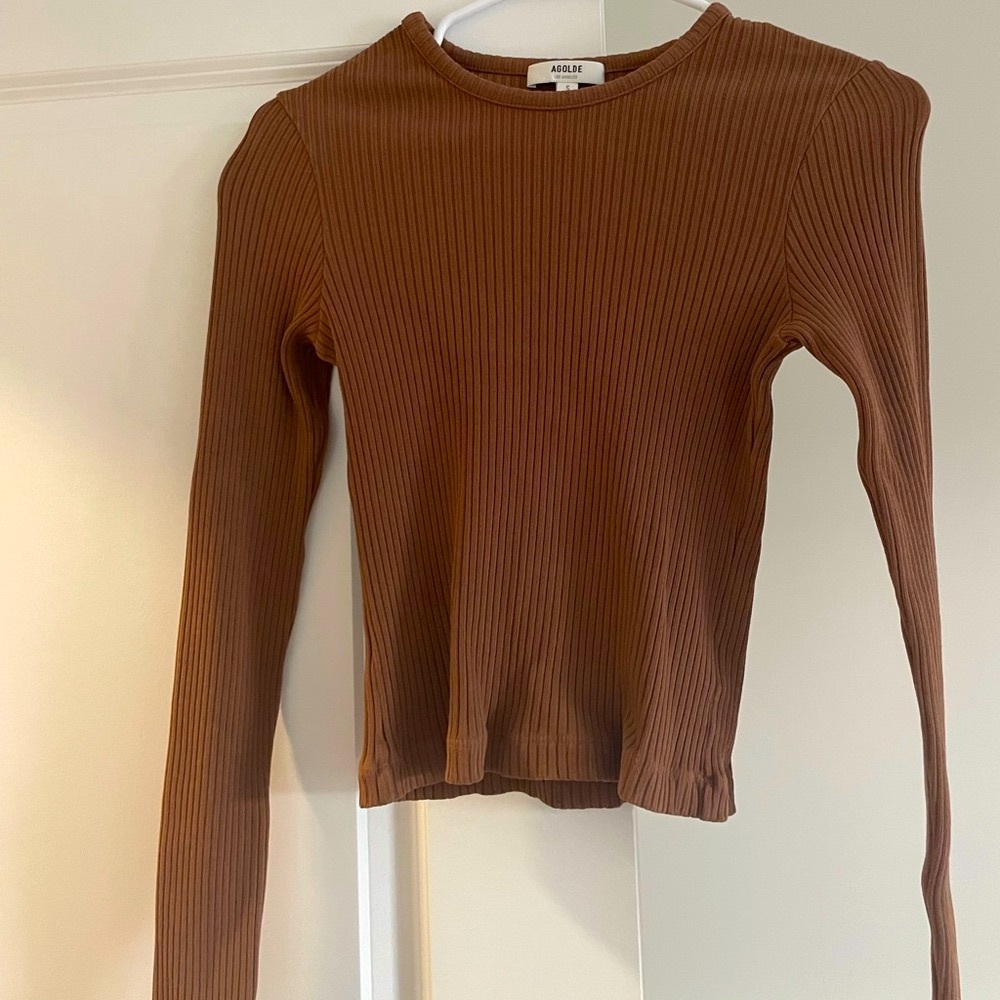 Agolde ribbed long sleeve shirt. Size S. Like new